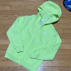 Nike Kids Neon Green Zip Up Sweater